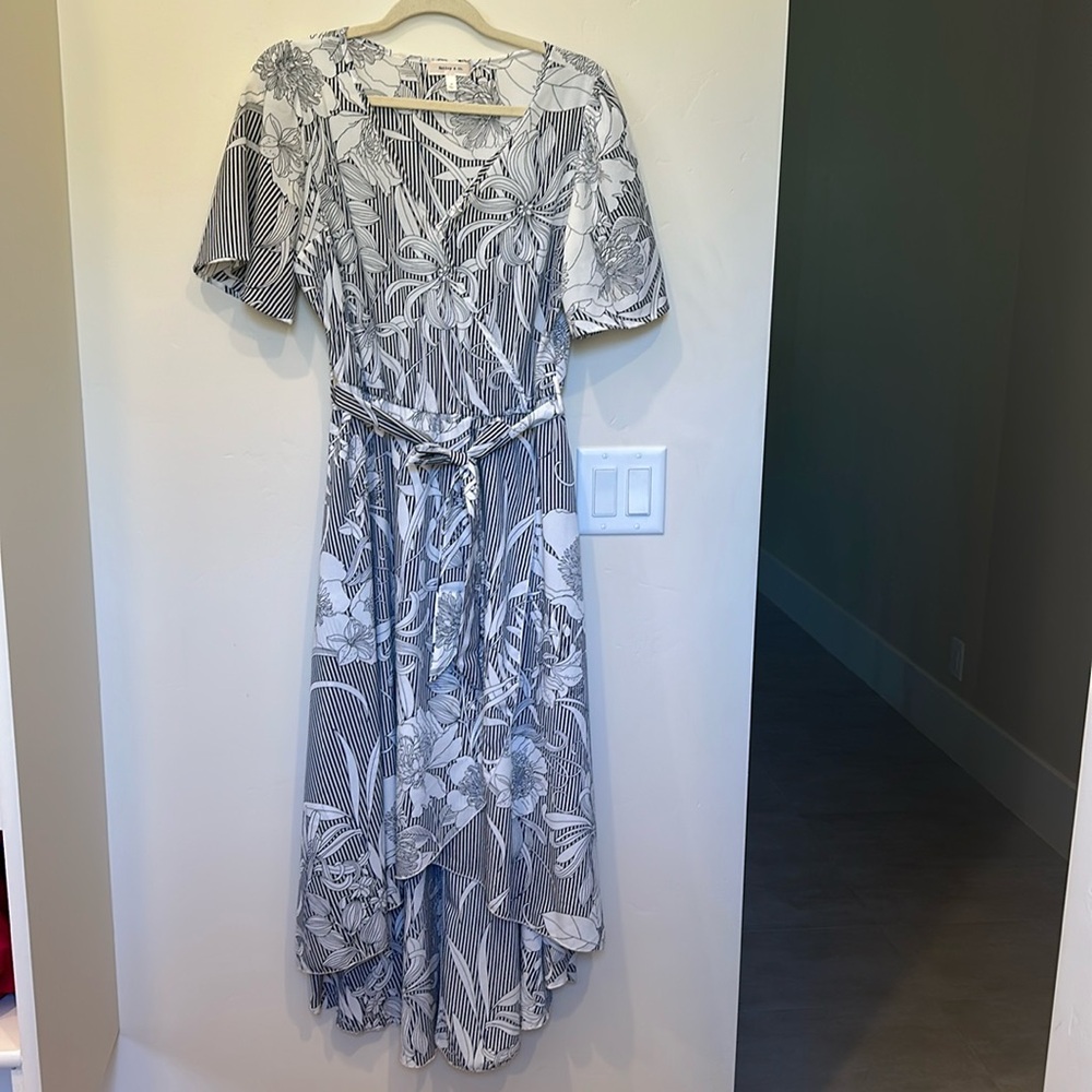 Women’s faux wrap high low maxi dress